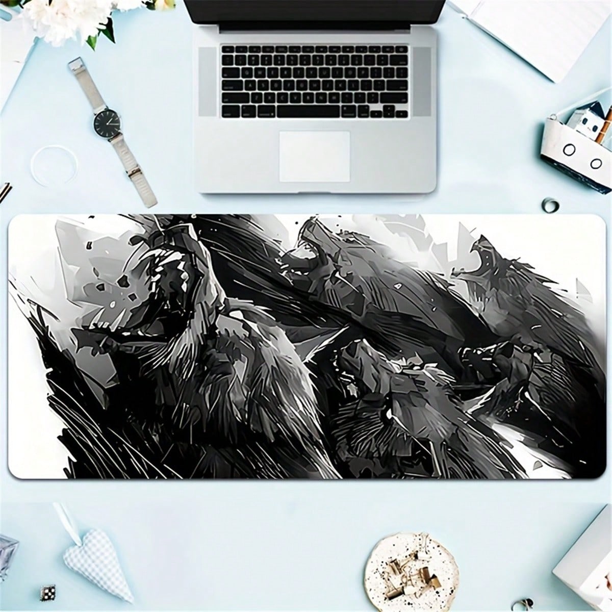 Desk Setup Pc And Laptop - Большой игровой коврик для стола с